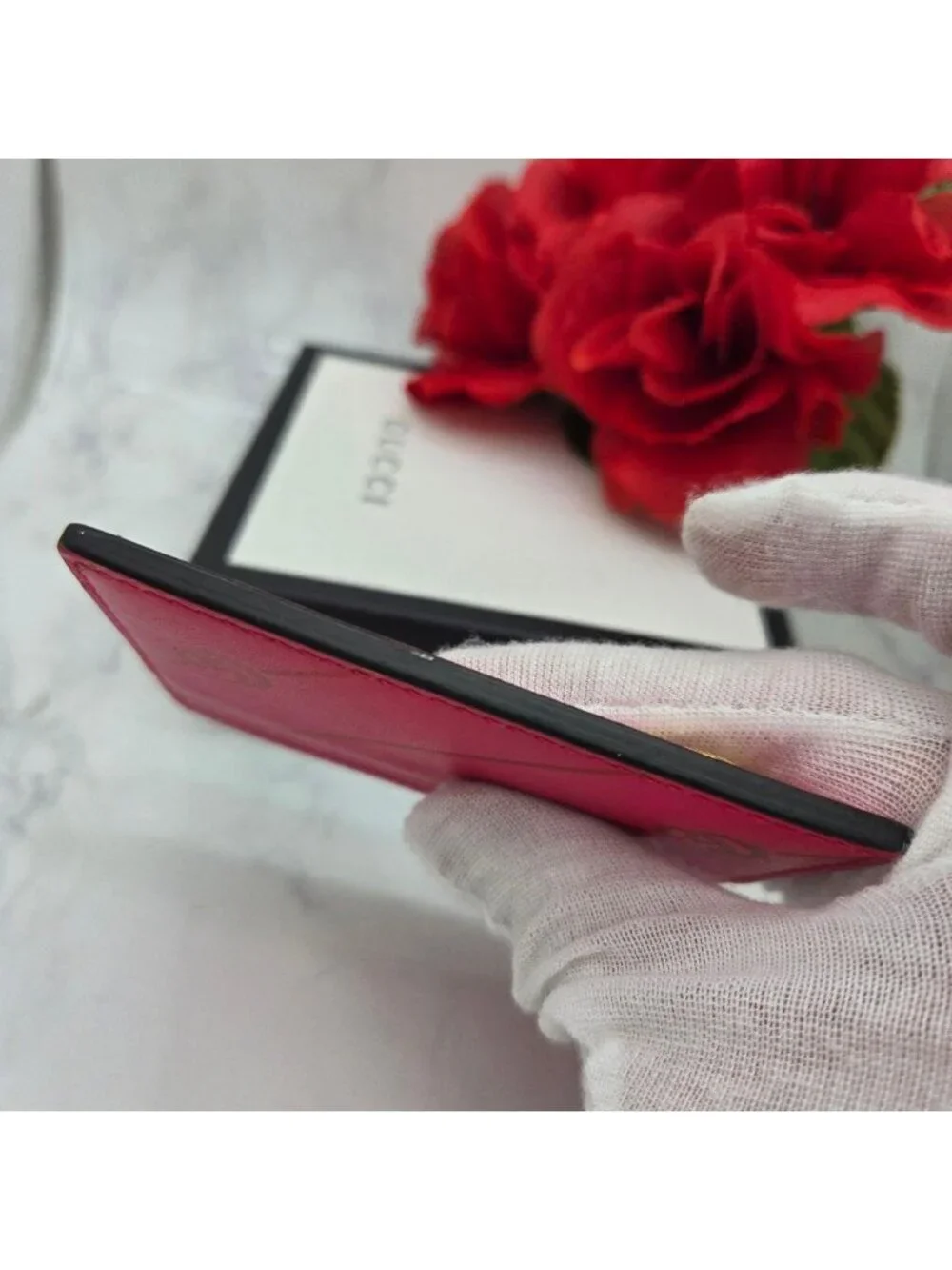 Gucci GG Marmont Stripe Card Case